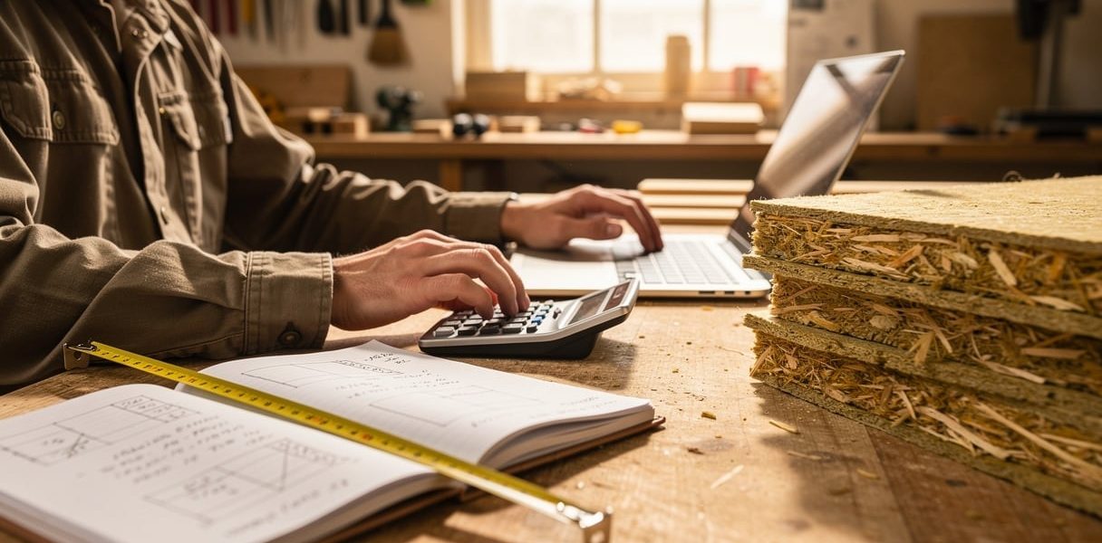 Calcul de la résistance thermique sur panneaux de fibre de bois Homatherm dans un atelier