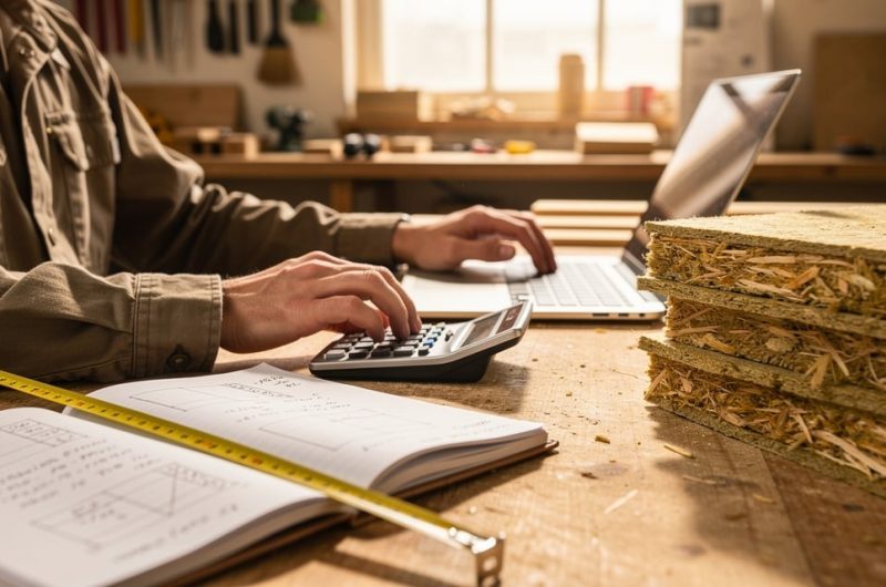 Calcul de la résistance thermique sur panneaux de fibre de bois Homatherm dans un atelier